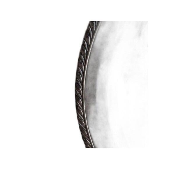 OL Oneida USA w/ 2 Lions Mark Round Vintage Silverplate Tray Floral Etching 15" - Picture 11 of 11